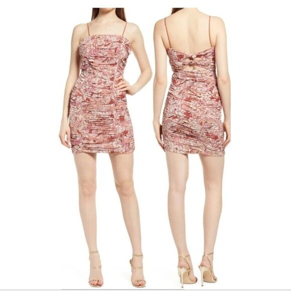 NEW BTFL-Life Women's Large Terra Cotta Ruched Mini Dress Large - Picture 2 of 15